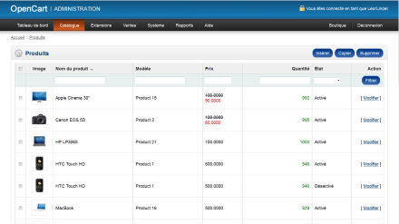 Administration OpenCart